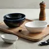 Branco Pérola Textura de Linho Luxo Leve Estilo Ocidental Minimalista Cerâmica Louça Oval Prato Fundo Tigela para Sobremesa Salada Tigela de Sopa