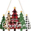 Novo Pingente de Sinal de Letra Vintage de Natal Placa de Porta Decoração Placa Simples Tendência 2D Árvore de Natal