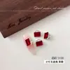 Accesorios K9 crystal rectangulares largos apilados con pedrería para arte de uñas, rosa claro brillante, azul, rojo rosa, sin base, pequeñas bolas de pedrería apiladas para arte de uñas tipo caramelo de roca
