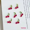 Accesorios para Uñas Fruta Cereza Hielo Transparente, Artículo Popular de Celebridades de Internet, Uñas Portátiles Rojas Estilo Lindo Femenino, Decoraciones de Uñas de Resina