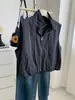 Jaqueta Colete Moda Única com Gola Alta Estilo Workwear para Mulheres, Outono 2026, Versão Coreana, Cardigã com Zíper em Camadas para Mulheres Baixas