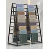 Estante de exhibición de bufandas de pie, estante multicapa para toallas y telas, estante para bufandas de seda y calentadores de cuello, estante de almacenamiento de pared para papel de regalo