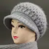 Sombrero de Otoño e Invierno para Mujeres de Mediana Edad y Mayores, Gorro de Lana Tejido para Abuela, Señora Mayor, Protección contra el Frío, Calidez, Más Terciopelo, Grueso, Gorro de Lana para Mamá
