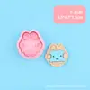 Molde de Impressão para Biscoitos DIY Simulação Pizza e Durian da Série Coelho Miffy com Design de Prensagem 3D para Assar