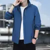 Jaqueta Corta-Vento Impermeável Fujian Goods Masculina Estilo Primavera/Outono Solta Versátil Jovem Gola Alta Top