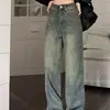 Jeans de mujer de cintura alta y pierna ancha, estilo fino de verano, nuevo modelo 2026, estilo vintage, pantalones holgados de pierna recta hasta el suelo