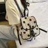 Mochila de diseño de lunares de estilo coreano, modelo nuevo 2026, mochila grande de alta capacidad para el día a día con múltiples bolsillos, mochila escolar para estudiantes