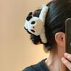 Lindo Panda de Peluche con Pinza para el Pelo Trasero de Mujer Pinza de Dibujos Animados Pinza de Disco para el Pelo Pinza de Tiburón Accesorios para el Cabello Tocado Otoño e Invierno