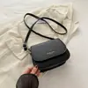 Bolsa Simples Bonita Feminina 2024 Nova Moda Estilo Coreano Pequena Bolsa Quadrada Texturizada Casual Bolsa Pequena Bolsa de Ombro Linda