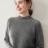 Outono e Inverno Aconchegante Cashmere Lp Mesmo Estilo Três Fios Gola Alta Meia Camisa de Base Tricotada Feminina Top