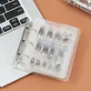 Almacenamiento de Uñas Fresco y Elegante con Doble Cremallera Seleccionado Cuidadosamente Libro Transparente de PVC para Colección de Uñas Álbum de Mini Almacenamiento Desmontable de Hojas Sueltas