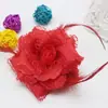 Tocados de novia coreanos tocado traje de flores accesorios flor de plumas accesorios para actuación de baile máscara de media cara flores al por mayor