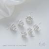 Acessórios de Contas Espaçadoras de Grande Furo em Ouro 14K e Prata com Zircônia Encaixada Fio Espaçador Pérola Cristal Pulseira Material para Joias DIY Feito à Mão