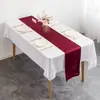 Decoración de Camino de Mesa Satinado para Boda de Hotel Poliéster Color Sólido Satinado Mantel para Mesa de Café Tienda de Salida de Fábrica de Caminos de Mesa Satinados