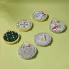 Kit de Materiales para Espejo de Maquillaje Brocado Song Estilo Chino DIY, Espejo de Maquillaje Hanfu Hecho a Mano Patrimonio Cultural Inmaterial, Bolsa Portátil, Set de Regalo Hecho por Uno Mismo