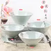 Noche de nieve Rojo melamina engrosada tazón para fideos comercial imitación porcelana sabor tazón para ramen tazón grande para sopa melamina resistente a caídas picante caliente Tazón