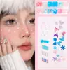 Parche para la Cara Accesorios Faciales Parche Decorativo para la Cara Mariposa Flor Tridimensional Lentejuelas de Cola de Pez Perla Uñas Artísticas Manualidades DIY para Niños Maquillaje de Ojos