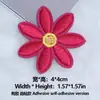 Envío Gratis Dibujos Animados Autoadhesivos Flor de Siete Colores Crisantemo Bordado Pegatinas para Fundas de Teléfono, Bolsos, Diarios, Pegatinas Decorativas, Parches para Ropa