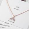 Colar Golfinho Cauda de Peixe para Mulheres Celebridade da Internet Ins Simples Elegante Nicho Luxo Leve Cravejado de Diamantes Corrente Curta para Clavícula
