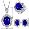 Transmisión en Vivo de Douyin Diamante Completo Zircón Flor Diamante de Color Colgante Collar Anillo Aretes Juego de Joyería Lujo Huevo de Paloma Grande