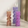 Molde de Vela Geométrica em Linha S-Shaped Papoula Coluna Ondulada Molde de Silicone para Sabão Artesanal DIY Vela Ornamento de Aromaterapia
