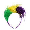 Diadema de plumas más vendida en Amazon, tocado festivo, accesorios para fiesta de carnaval, actuación, graduación, diadema colorida con decoración