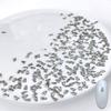 Fundo Plano Invertido Branco Tamanho pequeno Zircão 2024 Novo Estilo Flash Mini Fundo Plano de Formato Especial Nail Art Zircon Diamante Misto