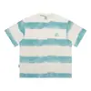 Camisas de Manga Corta Rayadas Tie-Dye para Hombres y Mujeres, Verano Holgadas Estilo Retro Americano de Media Manga para Parejas, Marcas de Moda