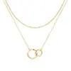 Collar Colgante de Moneda Europea y Americana de Amazon Cadena de Moda Abierta en Capas Tendencia Joyería de Cadena Regalo para Mujeres