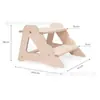 Taburete de pie de madera maciza para inodoro, ayuda para agacharse para baño, reposapiés para inodoro, reposapiés para sentarse en el inodoro
