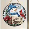 Adornos Navideños Creativos Transfronterizos Artesanías de Madera Redondas Señales para Puerta Serie Colgante de Madera Colgantes Decorativos