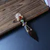 Daga Mágica de Cristal Natural Transfronteriza, Obsidiana, Amatista, Varita Mágica, Pieza Tallada, Brujería de Cristal, Artículos de Decoración para el Hogar