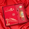 Caja de Regalo Souvenir para Miembros de Partido Cuaderno de Aprendizaje A5 suit Rama de Partido Comunidad Regalo Cultural Rojo Político suit
