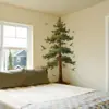 Decoración de Pared de Fondo para Dormitorio, Estudio, Sala de Estar, Adhesivo Decorativo de Árbol de Pino Acuarela Fun-L136, Venta al por Mayor, Autoadhesivo