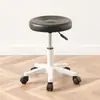Taburete bajo con polea, altura ajustable, rueda giratoria, asiento redondo, adecuado para salones de belleza, uso doméstico, salones de uñas y aplicaciones giratorias; nuevo modelo