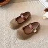Zapatos Retro Birkenstock para Niñas Otoño/Invierno 2026 Nuevo Estilo Zapatos de Cuero para Niños Velcro Corte Bajo Zapatos Mary Jane para Niños Medianos y Grandes