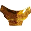 Casco de Ópera Dramática, Tallado Dorado, Accesorios de Tallado Dorado, Sombrero de Tallado Plateado, Visón Dorado, Sombrero de Marca, Columna de Ala
