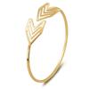Pulsera Caliente Abierta Transfronteriza Moda Vintage Hoja Alas Lazo Pulsera Personalidad Temperamento Pulsera Geométrica