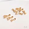 Fivela de Pingente com Presilha de Ouro Maciço 14K Color-Preserving Cobre Revestido com Ouro Real Fivela de Semente de Melão Pendurada Acessórios de Pingente para Joias de Colar DIY