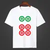 Camiseta de Manga Corta Hongzhong Fortune Texto de Mahjong Texto de Barril de Diez Mil Caracteres Ropa Casual Actividad de Hermanos Ropa Cultural