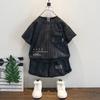 Traje de Verano para Niño 2025 Nuevo Guapo y a la Moda Niño Ropa Casual Holgada Conjunto de Dos Piezas Moderno de Manga Corta para Niños