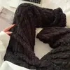 Pantalones de Pijama de Coral Fleece para Mujer Talla Grande, Otoño e Invierno, Talla Grande, Corte Holgado, Estilo Jogger, Forro Polar, Cálido, Talla Grande