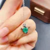 Venta al por mayor de fábrica Popular Colgante de Esmeralda Natural Plata S925 Incrustado Piedra Principal 6*6 Joyería de Lujo Venta Directa de Fábrica