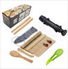 Herramientas para Hacer Sushi Cuchillo para Sushi Cortina Enrollable de Bambú Plato de Cerámica Cuchara Japonesa para Arroz Set de Molde para Sushi de Bola de Arroz