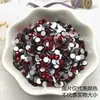 Pedrería de color SS30 de fondo plano 6.5 mm redonda de color mixto para decoración de uñas, decoración de fundas de teléfono, kit de material DIY, cadena de hierro