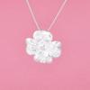 Nuevo Colgante de Cuentas de Flor de Diamante de Plata Lisa Seiko de Plata Esterlina S925 DIY Pulsera de Cristal Collar Accesorios de Plata