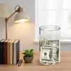 Alcancía de acrílico, popular en Amazon, nueva alcancía transparente para efectivo y monedas, forma cuadrada y cilíndrica
