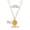 Collar con colgante de cruz en forma de corazón para mujer, acero inoxidable chapado en oro de 18 quilates, collar accesorio de alta gama, cadena para la clavícula transfronteriza europea y americana