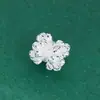 Cuentas Espaciadoras Florales Vintage de Plata de Ley S925 de Doble Cara para Pulseras y Collares Trenzados de Cuerda con Cuentas Hechos a Mano DIY