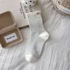 Nuevos Calcetines de Media Caña de Algodón Peinado Bordados de Cachorro de Dibujos Animados Lindos para Primavera Temprana Venta al por Mayor Estilo Coreano Versátiles de Moda